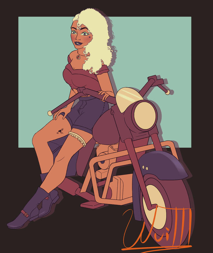 Biker sunset palette